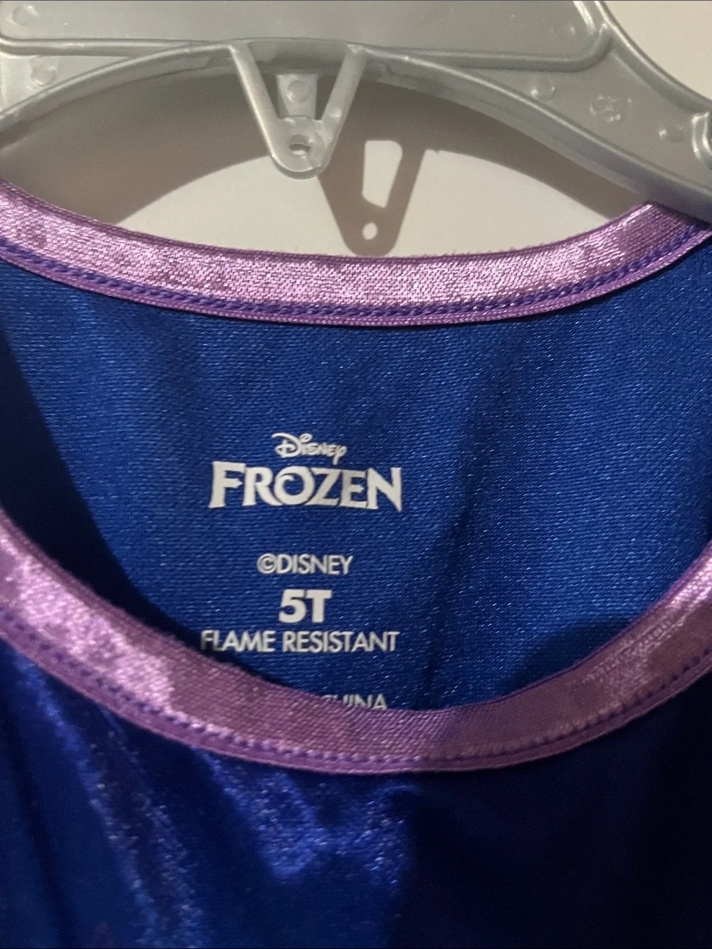 Disney Blue Elsa Princess Gown with Purple Trim - Picture 2 of 4